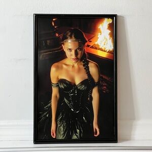 Natalie Portman Padme Amidala Black Dress STAR WARS Poster